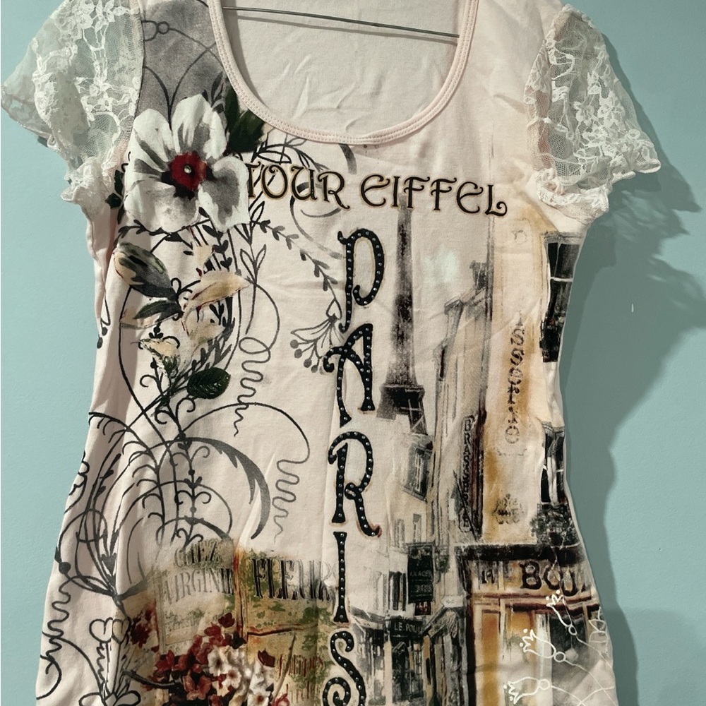Parisian Charm Lace Sleeve Top
